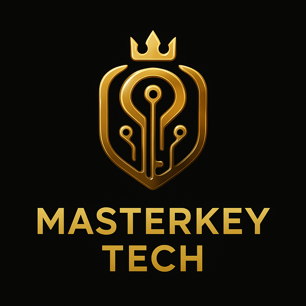 Masterkey Tech emblem – venture studio by Harrison McCall